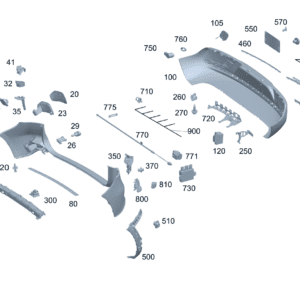 A24788026019999 Bumper trim upper part suitable for Mercedes-Benz EQA 260 - JLL Auto Parts