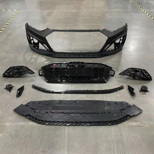 body kit includes front and rear bumper assemblies with grille tip exhaust side skirts for the Audi A5 B9 2021 upgrade to the RS5 model – Bild 4