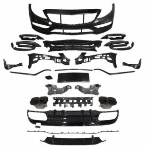 Mercedes-Benz C-Class W205 2015-2018 Upgrade to AMG Style Grille and Front and Rear Bumper Assembly