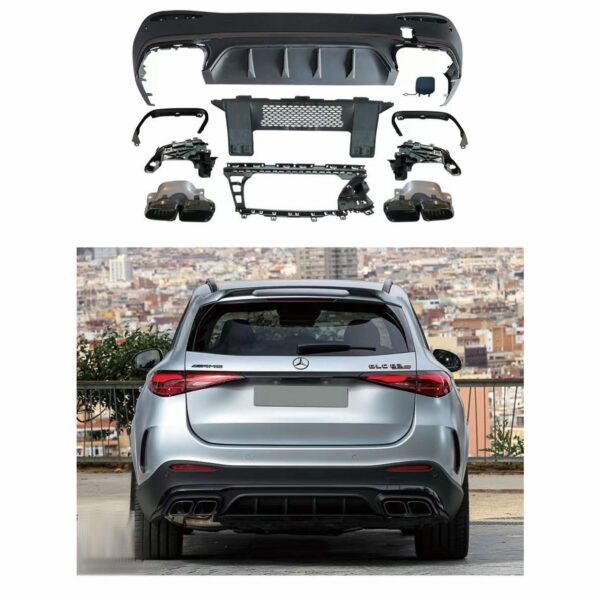 Mercedes-Benz X254 GLC SUV to GLC63 AMG Rear Diffuser and Exhaust Tips Upgrade