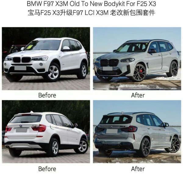 BMW F25 X3 upgraded F97 LCIX3M old and new surround kit – Image 3