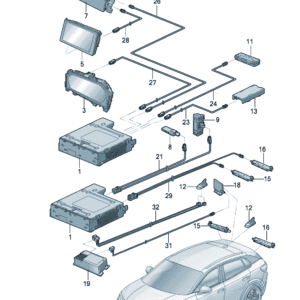 Adapter cable, host display_ antenna connection wire_USB connection wire - JLL Auto Parts