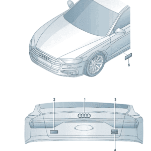 4KG853742A AUDI Characters Suitable for Audi A7L - JLL Auto Parts