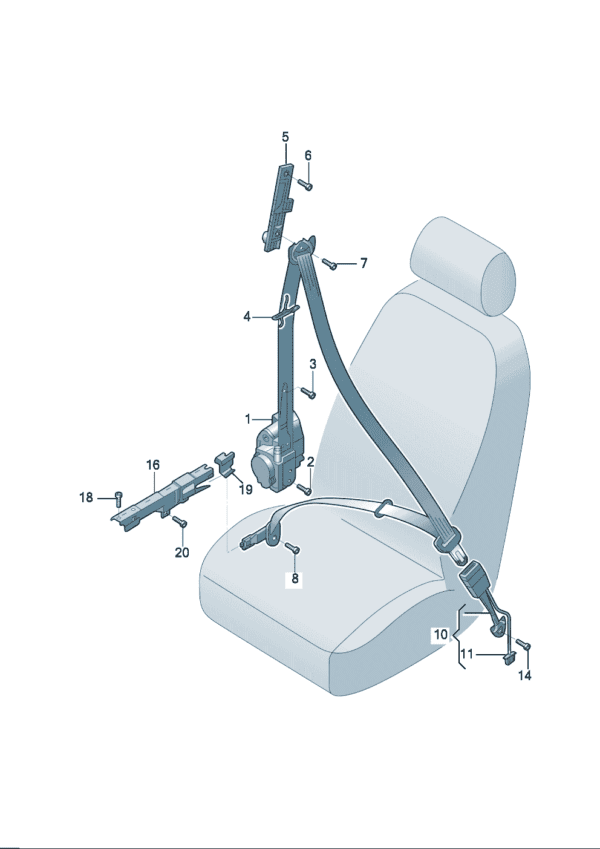 4KG857705B 4KG857706B Seat Belt Suitable for Audi A7L
