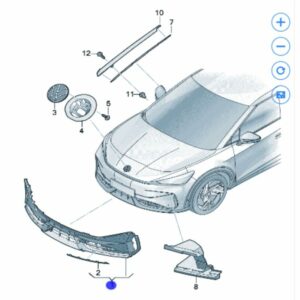 11H 853 361 B - Air Vent Grille D - For Volkswagen Anhui ID.UNYX (06) - JLL Auto Parts