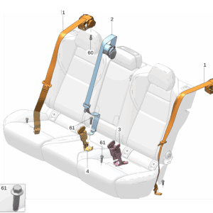 6600134524EA0, 6600144103EA0 - Rear Seat Belt / Center Seat Belt - For Zeekr 001 - JLL Auto Parts