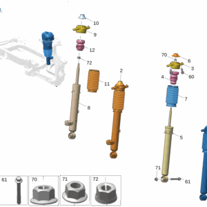 6600138379, 6600138377 - Rear Shock Absorber Assembly (Right/Left) - For Zeekr 001 - JLL Auto Parts