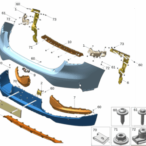 6600190817C16, 8892499839C16 - Rear Bumper Upper Cover / Lower Cover - For Zeekr 001 - JLL Auto Parts