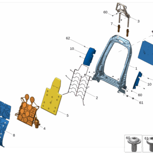 6608024515 - Front Seat Backrest Frame (Right) - For Zeekr 001 - JLL Auto Parts