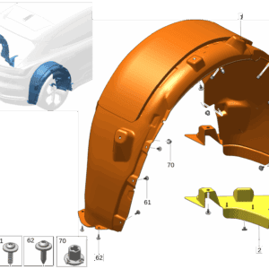 6608048447, 6608048446 - Rear Wheelhouse Splash Shield - For Zeekr 001 - JLL Auto Parts