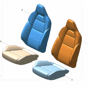 6608063090GA8, 6608063095GA8 - Front Seat Backrest Cover (Left) / Front Seat Cushion Cover (Left) - For Zeekr 001 - JLL Auto Parts