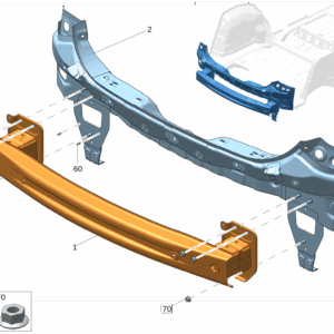 8889465793C15 - Rear Bumper Beam - For Zeekr 001 - JLL Auto Parts
