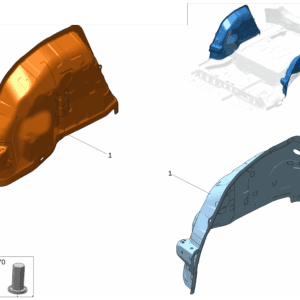8892492984C15 / 8892492982C15 - Rear Wheel Housing Inner Panel - For Zeekr 001 - JLL Auto Parts