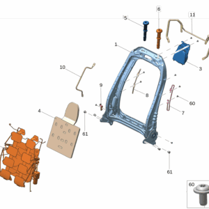 6600197663 Front Seat Back Frame Right For Zeekr 009