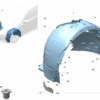 6608040195 Front Wheel Arch Splash Shield Right For ZEEKR 7X - JLL Auto Parts