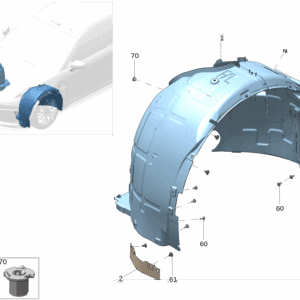 6608040195 Front Wheel Arch Splash Shield Right For ZEEKR 7X - JLL Auto Parts
