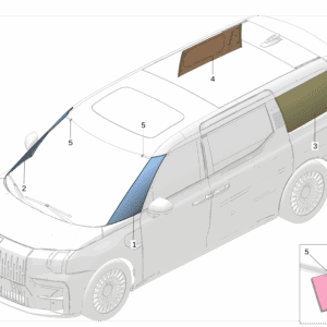 8889344363 Front Quarter Glass For Zeekr 009 - JLL Auto Parts