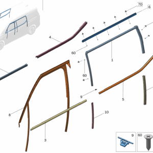 8890536198 8890536138 Rear Glass Run Channel For Zeekr 009 - JLL Auto Parts