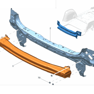 8890648663C15 Rear Bumper Beam For Zeekr 009 - JLL Auto Parts