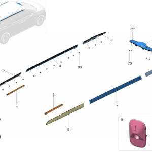 8891241595 8891241625 Roof Ditch Molding Left Roof Ditch Molding Right For Zeekr 009 - JLL Auto Parts