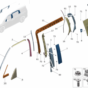 8892139563 8891071602 Front B-Pillar Trim Left Front B-Pillar Trim Right For Zeekr 009 - JLL Auto Parts