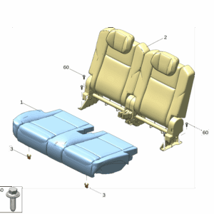 8892497260WA1 Rear Seat Cushion Assembly For Zeekr 009 - JLL Auto Parts