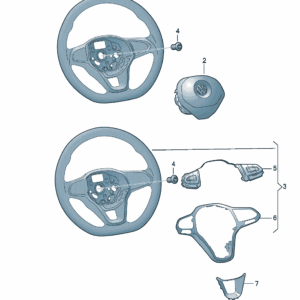 11D419089E Multifunction Steering Wheel (Leather) - For Volkswagen ID.3 | SKU: 11D419089E