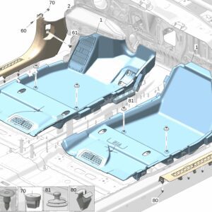6608005478LA2 Front Carpet Left Section For ZEEKR 7X - JLL Auto Parts