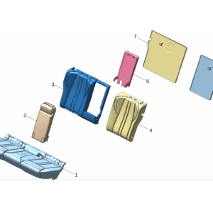 6608104542 Rear Seat Cushion Pad Assembly For ZEEKR 7X - JLL Auto Parts
