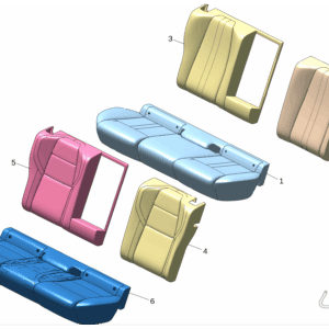 6608104580LA2 Rear Seat Back Cover Left For ZEEKR 7X - JLL Auto Parts