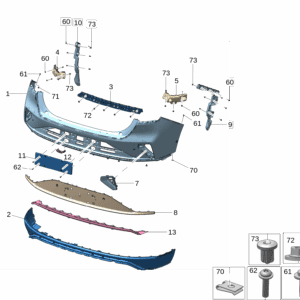 6608151402C90 Rear Bumper Upper Cover / Fascia For ZEEKR 7X - JLL Auto Parts