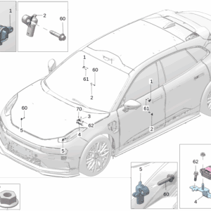 8890549613 Door Pressure Sensor (for Side Airbag deployment detection) For ZEEKR 7X - JLL Auto Parts