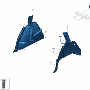 8891899912C15 Rear Wheel Arch Inner Panel, Left For ZEEKR X - JLL Auto Parts