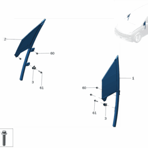8892669669 Front Corner Window Glass, Left For ZEEKR X - JLL Auto Parts