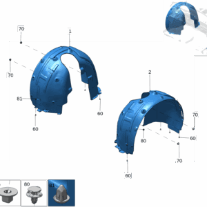 8892903237 Front Wheelhouse Splash Shield, Left For ZEEKR X - JLL Auto Parts
