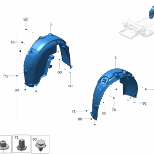 8892904760 Rear Wheelhouse Splash Shield, Left For ZEEKR X - JLL Auto Parts