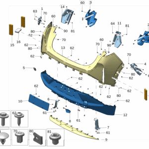8892908733 Rear Bumper Side Bracket, Left For ZEEKR X - JLL Auto Parts