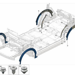8892908847B03 Front Wheel Arch Molding, Left For ZEEKR X - JLL Auto Parts
