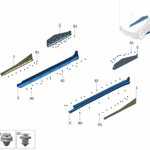 8892909199B03 Front Side Sill Scuff Plate, Left For ZEEKR X - JLL Auto Parts