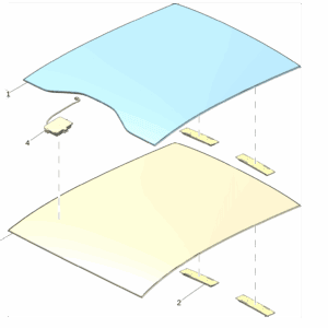 8893082532 Fixed Panoramic Glass Roof Panel For ZEEKR 7X - JLL Auto Parts