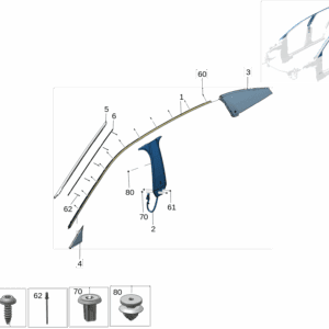 8893171569 Quarter Panel Molding, Left For ZEEKR X - JLL Auto Parts