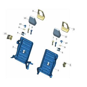 8893251817 Second Row Seat Back Frame, Left For ZEEKR X - JLL Auto Parts