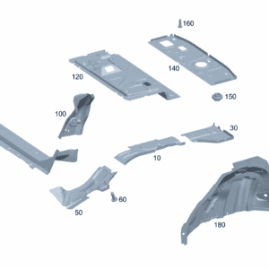 A1776111300 Side Member Cover, Center Left For Mercedes-Benz EQA 260 - JLL Auto Parts