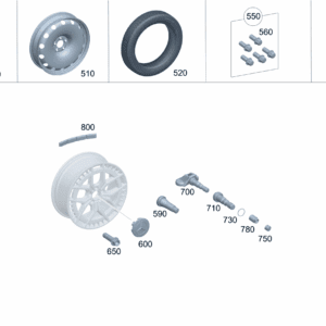 A22240022009040 Snap-on Wheel Hub Cover, Front and Rear Axle For Mercedes-Benz EQA 260 - JLL Auto Parts