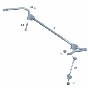 A2433206500 Stabilizer Bar with Bearing For Mercedes-Benz EQA 260 - JLL Auto Parts
