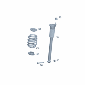 A2433240100 Coil Spring, Color Code Red White Gray For Mercedes-Benz EQA 260 - JLL Auto Parts
