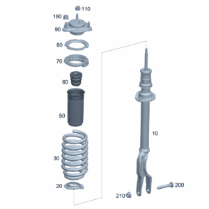 A2943206501 Shock Absorber Strut, Left Front For Mercedes-Benz EQE - JLL Auto Parts