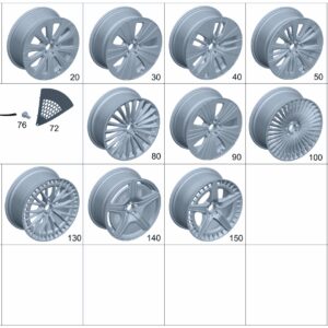 A29540139007X23 Light-alloy Wheel, Rear Axle For Mercedes-Benz EQE - JLL Auto Parts