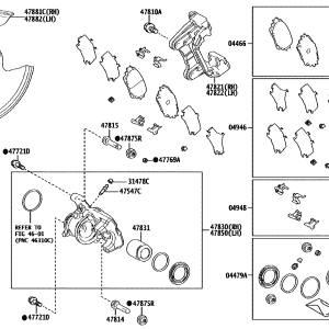 044660R010 Rear Disc Brake Pad Kit (Applicable to Toyota B)