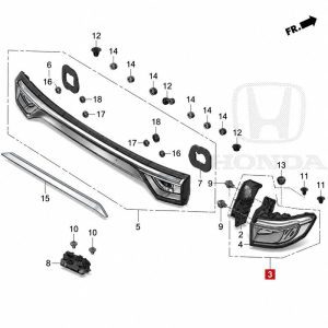33500-31A-H01 Taillight Assembly RH (Applicable to Honda NS1)